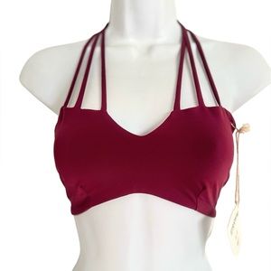 NWT Strange Bikinis Arancia Active Bikini Top Only Plumb Lane Color Size XL